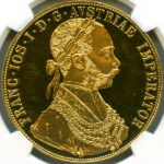 オーストリア フランツ・ヨーゼフ1世 1915年 4ダカット 金貨 リストライク NGC MS67 ARK NUMISMATICS