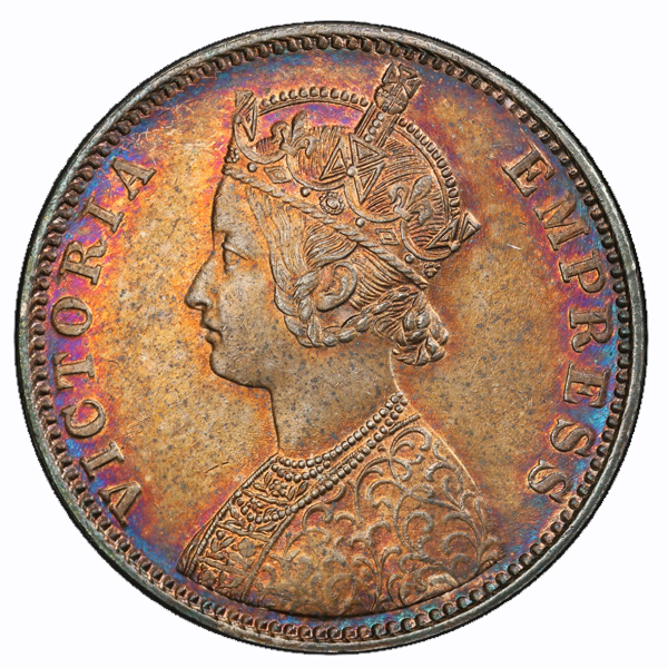 英領インド ヴィクトリア 1901B ルピー 銀貨 PCGS MS64 | ARK