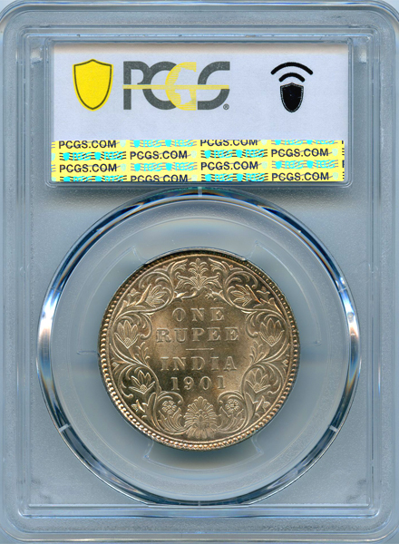 英領インド ヴィクトリア 1901B ルピー 銀貨 PCGS MS64 | ARK