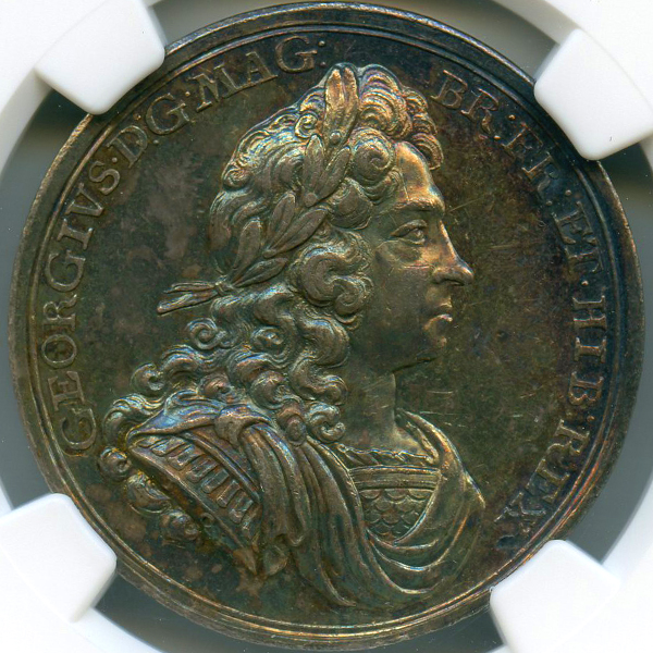 イギリス ジョージ1世戴冠記念 1714年 銀メダル NGC MS61 | ARK