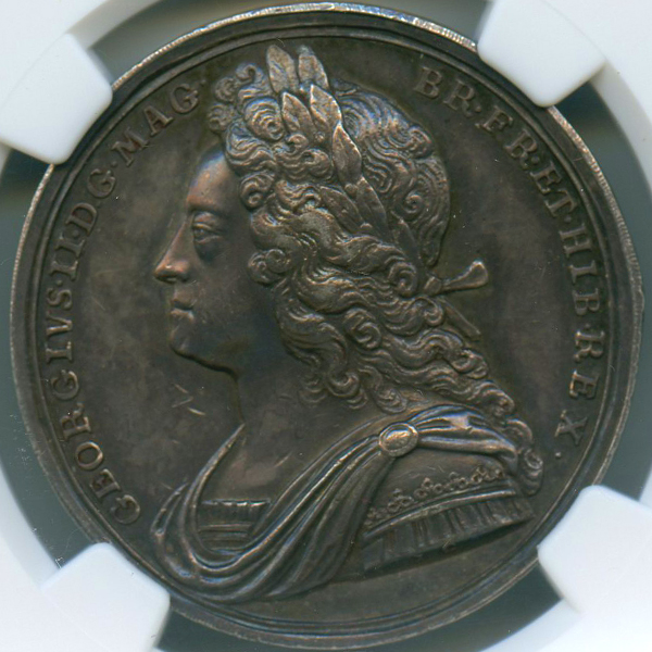 住友銀行 銅メダル イギリス ジョージ2世戴冠記念 1727年 銀メダル NGC MS61 | ARK
