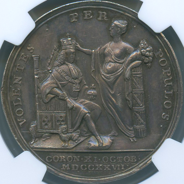 イギリス ジョージ2世戴冠記念 1727年 銀メダル NGC MS61 | ARK