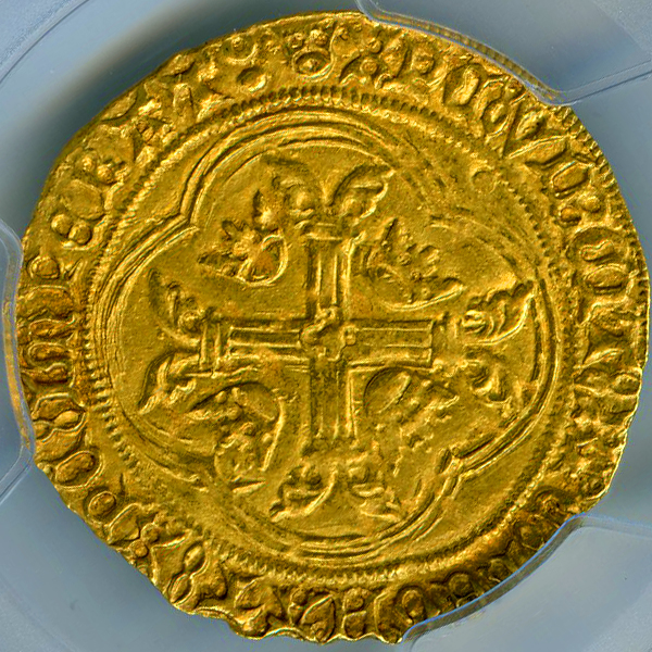 フランス シャルル7世 (1422-61) エキュドール 金貨 NGC MS62