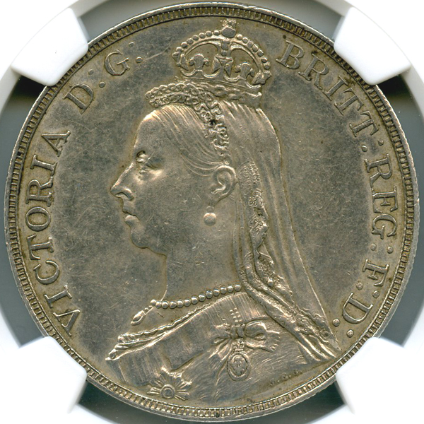 イギリス ヴィクトリア ジュビリーヘッド 1889年 クラウン 銀貨 NGC