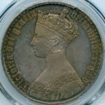 イギリス ヴィクトリア女王 ゴシッククラウン UNDECIMO 1847年 銀貨