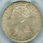 イギリス ヴィクトリア 1885年 ゴシックフローリン 銀貨 PCGS MS64