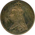 イギリス ヴィクトリア ジュビリーヘッド 1887年 クラウン 銀貨 NGC