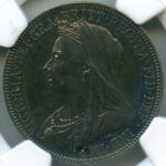イギリス ヴィクトリア オールドヘッド 1893年 フローリン 銀貨 NGC